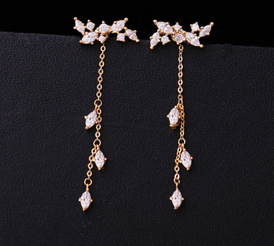 Aretes de Borlas Hoja