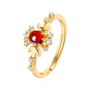 Anillo de Plata Esterlina Chapada en Oro de 9K - Image 3