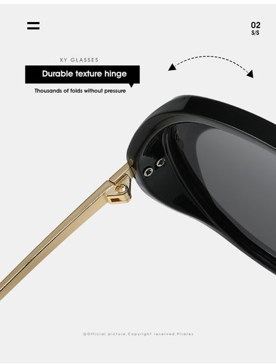 Retro aviator sunglasses with bright black frames, vibrant orange lenses, and sleek gold-colored metal temples. - Image 25
