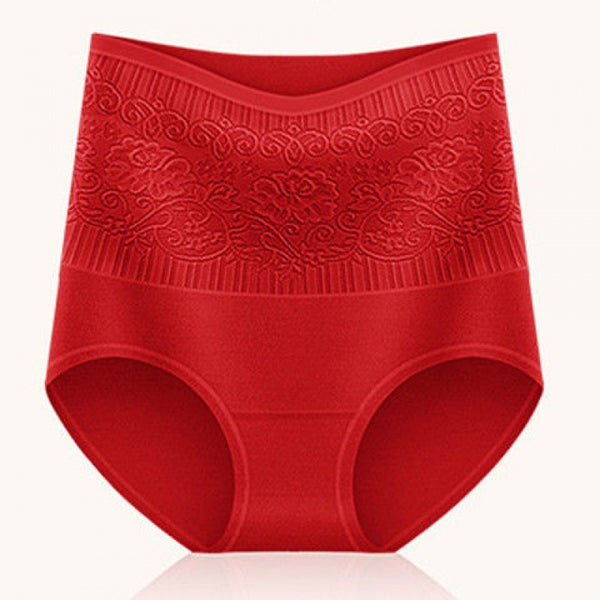 Panties Levanta Cola de Cintura Alta en Encaje Sexy - Talla Grande