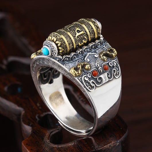 Anillo Giratorio Personalizado Ajustable Retro - Image 4