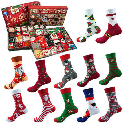 Set de 12 Medias Navideñas Premium en Caja Regalo - Image 4