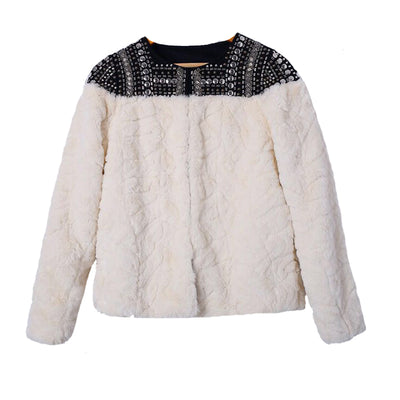Chaqueta de Piel de Cordero con Paneles - Image 3