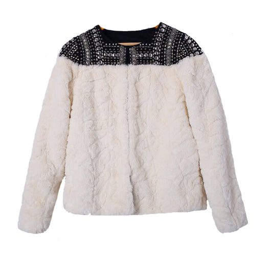 Chaqueta de Piel de Cordero con Paneles - Image 3