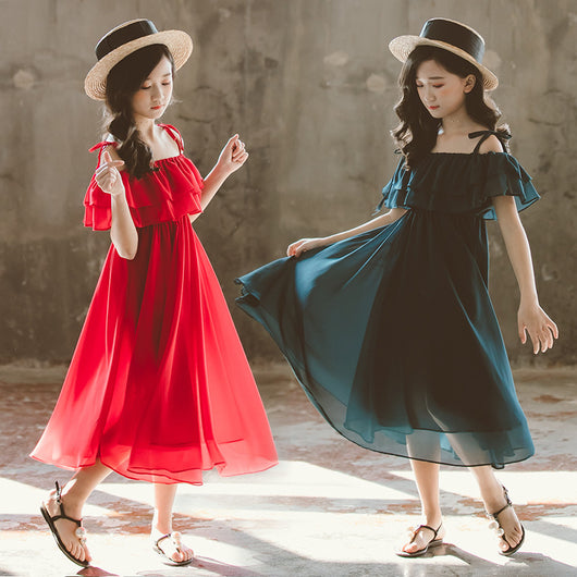 Vestido Infantil con Tirantes y Falda Voluminosa - Image 10