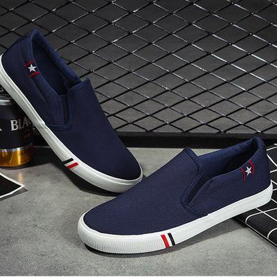 Zapatos de Lona Casual para Hombre - Estilo Coreano Vulcanizados Blancos - Image 7