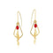 Aretes de Plata 925 con Cristal Rojo