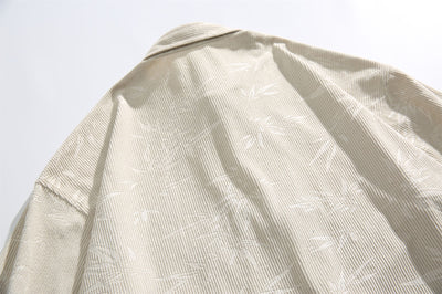 Camisa Retro Bambú Estilo Chino con Patrón Oscuro de Manga Corta para Hombre - Image 19