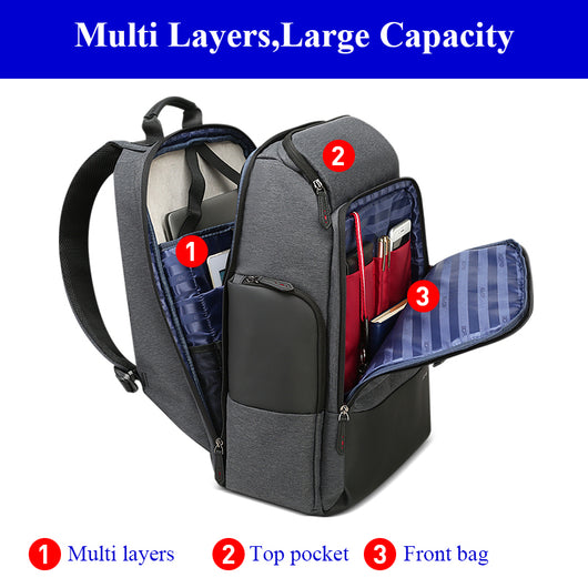Mochila Ejecutiva de Viaje con Carga USB - Gran Capacidad para Hombre - Image 8