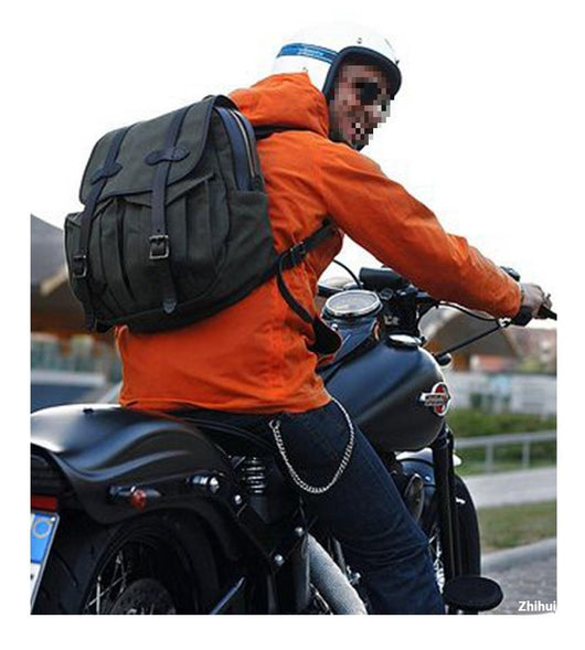 Mochila Retro Americana de Lona Encerada Premium - Image 9
