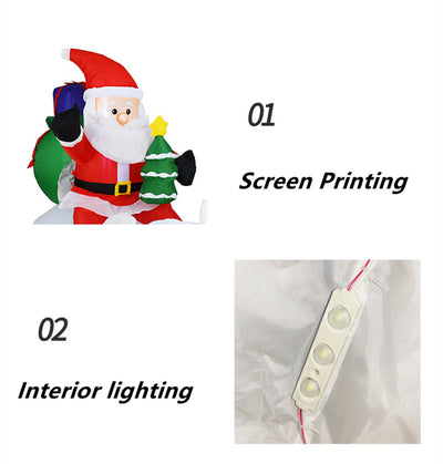 Decoración Navideña Inflable Santa Claus con Luz LED - Soldado Navideño para Jardín - Image 31