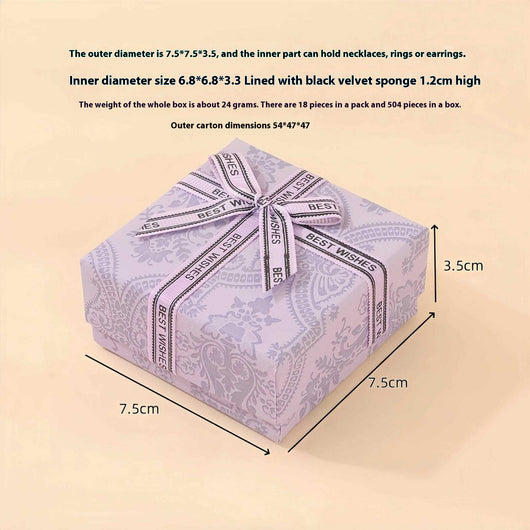 Caja de Almacenamiento para Joyas con Anillo Púrpura Lavanda - Image 11