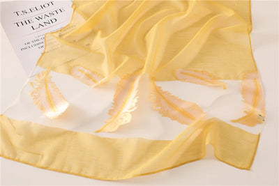 Pañuelo de Seda con Bordado Hueco para Mujer - Estola Ligera Primavera Verano - Image 19
