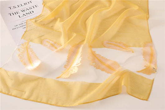 Pañuelo de Seda con Bordado Hueco para Mujer - Estola Ligera Primavera Verano - Image 19