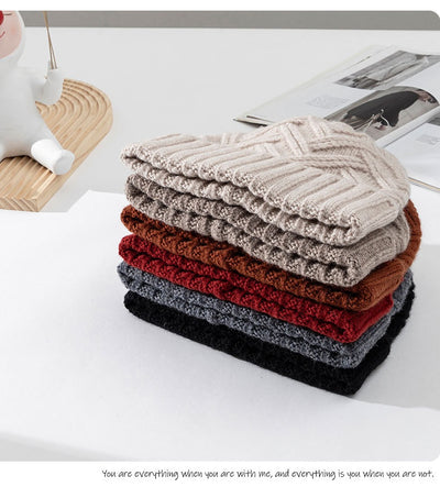 Gorro de Lana Gruesa Tejido para Otoño e Invierno - Image 25