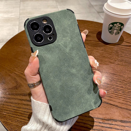 Funda de Teléfono de Pelaje Suave en Colores Lisos - Image 9