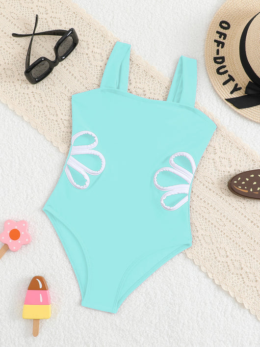 Traje de Baño Niña Enterizo con Detalles Calados - Image 7