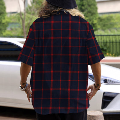 Camisa Casual de Cuadros Patchwork con Botones y Manga Corta - Image 24