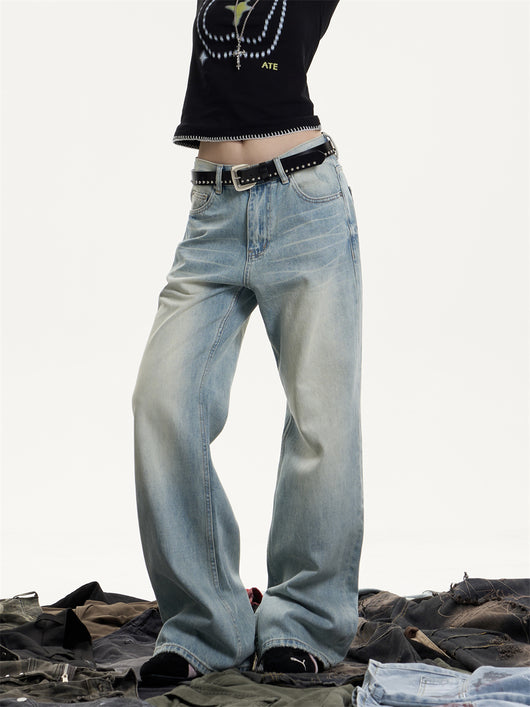 Jeans Vintage Desgastado Suelto con Efecto Whiskers para Mujer - Image 15