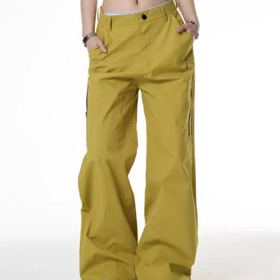 Pantalones Tácticos Anchos Estilo Retro Amarillo Jengibre con Tecnología Soft Shell - Image 9