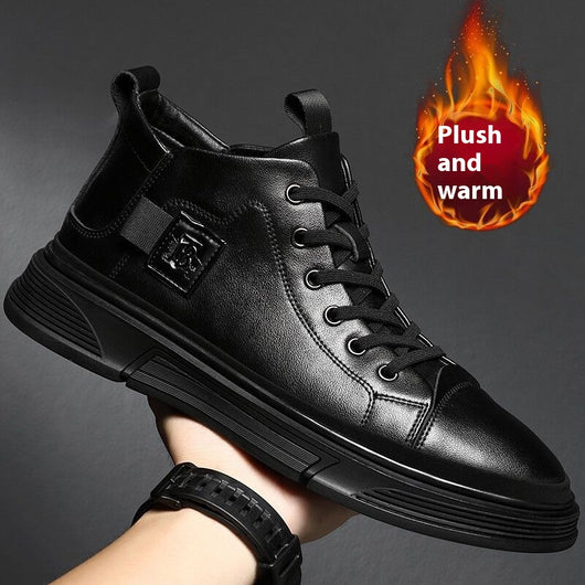 Botas Altas de Cuero para Hombre - Zapatos Casuales Invierno - Image 8