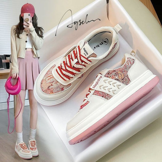 Zapatos Retro Casual con Estampado de Espigas - Cómodos para Diario