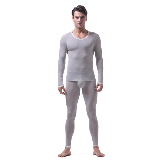 Conjunto de Ropa Térmica de Seda Helada para Hombre - Image 16