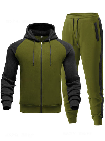 Sudadera con Capucha Raglan Bicolor para Hombre - Casual y Deportivo - Image 22