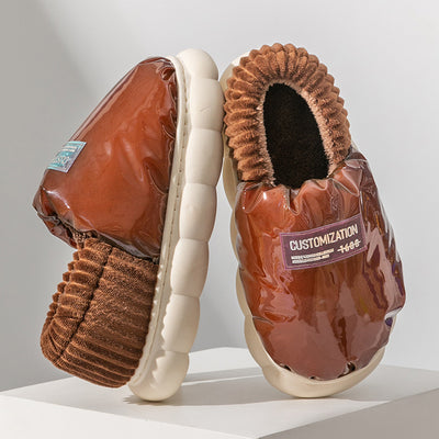 Pantuflas de Algodón Impermeables con Suela Gruesa y Talón Cubierto - Image 6