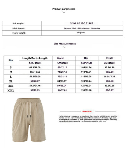 Pantalones Cortos Casuales para Hombre con Tela Jacquard Micro-elástica Transpirable - Image 11