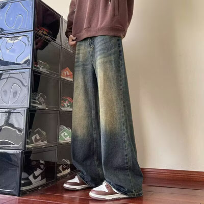 Jeans Vintage de Cintura Alta Pierna Recta Oversize