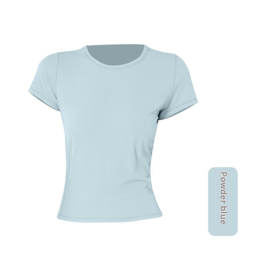 Chaqueta Yoga Mujer Cuello Redondo Manga Corta Elástica - Image 7