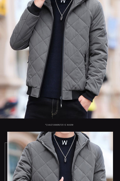 Chaqueta Acolchada de Felpa con Diseño de Rombos - Image 8
