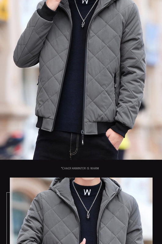 Chaqueta Acolchada de Felpa con Diseño de Rombos - Image 8