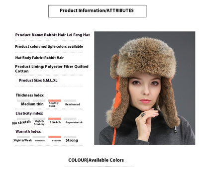 Gorro Térmico Unisex de Piel de Conejo con Protección Auditiva para Clima Frío - Image 21