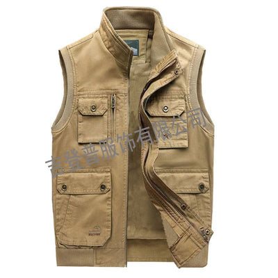 Chaleco de Trabajo Multibolsillos en Algodón con Cuello de Pie - Image 15