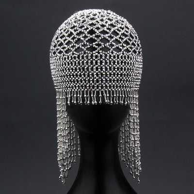 Tocado Danza Vientre Artesanal con Cuentas y Adornos para Cabello - Image 6