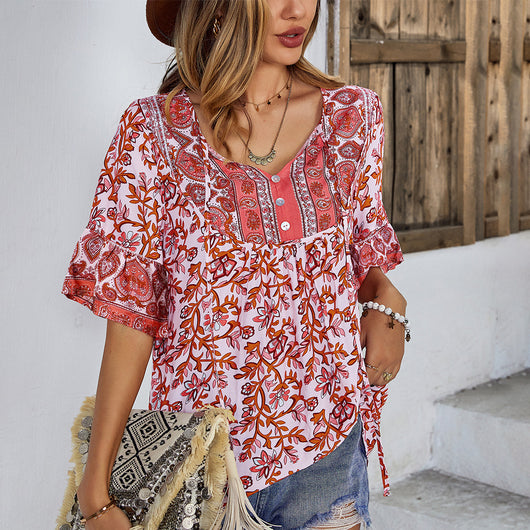 Blusa Suelta de Verano para Mujer - Estilo Personalizado y Cómodo