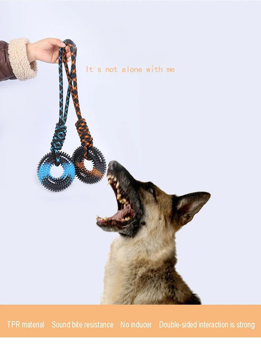 Cuerda Interactiva Doble Color para Perros - Juguete Resistente a Mordidas con Nudo - Image 9