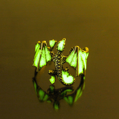 Anillo Lagartija Luminiscente Vintage para Halloween