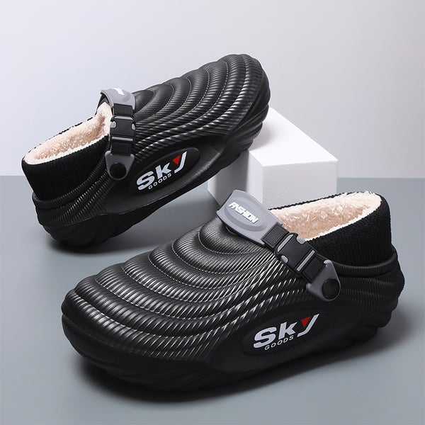 Pantuflas Térmicas para Hombre con Suela Elevadora y Forro Polar