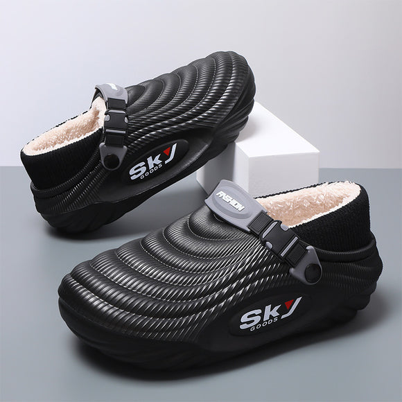 Pantuflas Térmicas para Hombre con Suela Elevadora y Forro Polar