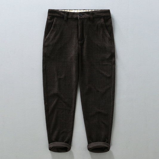 Pantalones de Pana Retro Slim Fit Hombre