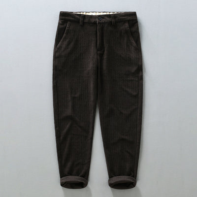 Pantalones de Pana Retro Slim Fit Hombre
