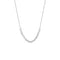 925 Plateado Sterling Women's Summer Necklace Clavicle Chain Light Luxury Niche Plateado Pequeño cube