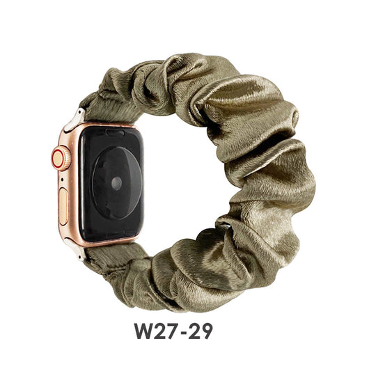 Anillo Elástico de Satén Estampado de Colores Sólidos - Image 11