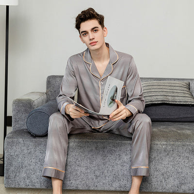 Pijama Largo en Seda de Hielo para Hombre - Image 8