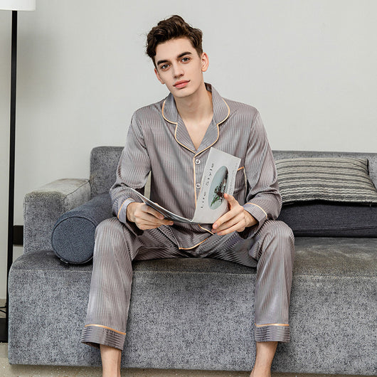 Pijama Largo en Seda de Hielo para Hombre - Image 8