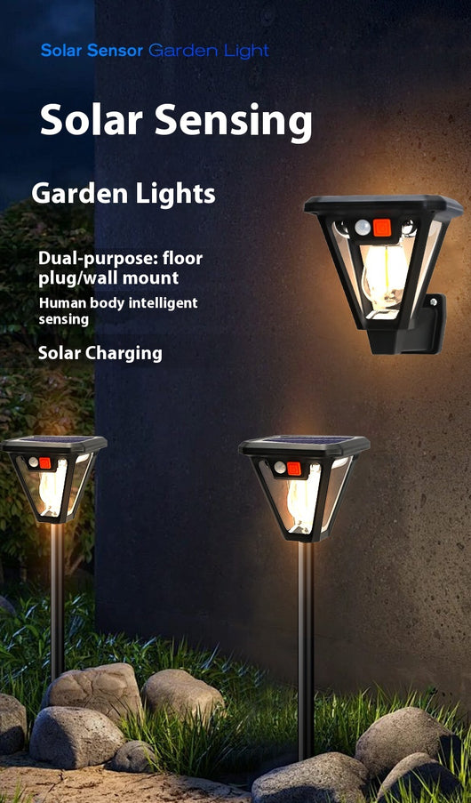Lámpara Solar de Pared para Jardín con Toma de Corriente - Image 9