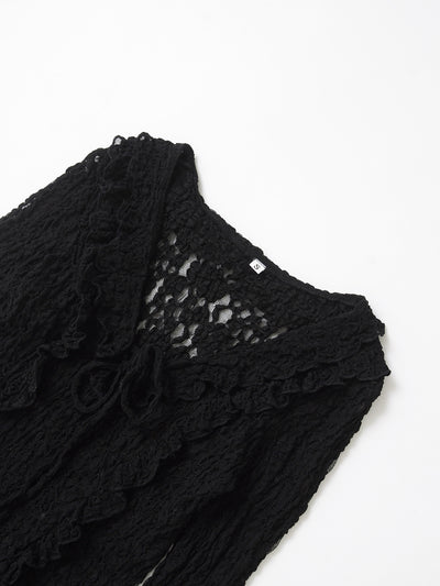 Blusa Ajustada de Encaje con Mangas Largas para Primavera y Verano - Image 12